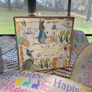 HANDMADE EASTER DECOUPAGE DECOR IN 3D CANVAS.